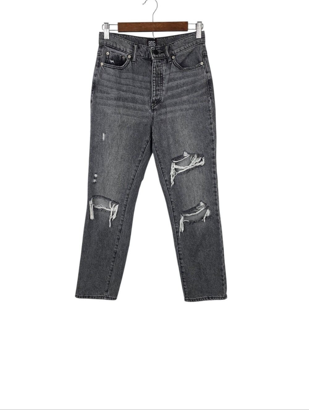 BDG Urban Outfitters Slim Straight‎ Grunge 90s Denim Jeans Button Fly Size 26